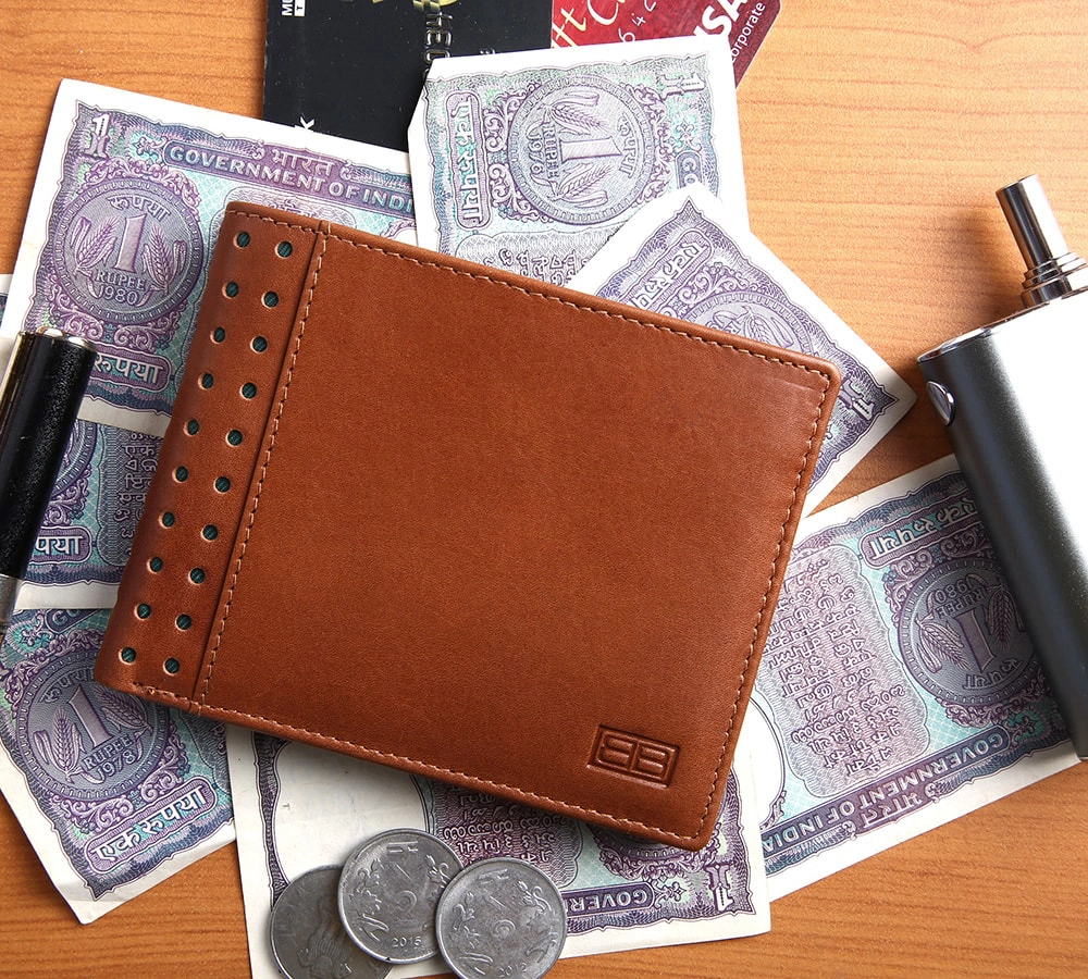 Brooklyn Bridge Genuine Leather Wallet for Men with Coin Pocket – RFID Safe VT Bifold Wallet BB-MW-793-CW-FG-VTL-YS-BROWN 1