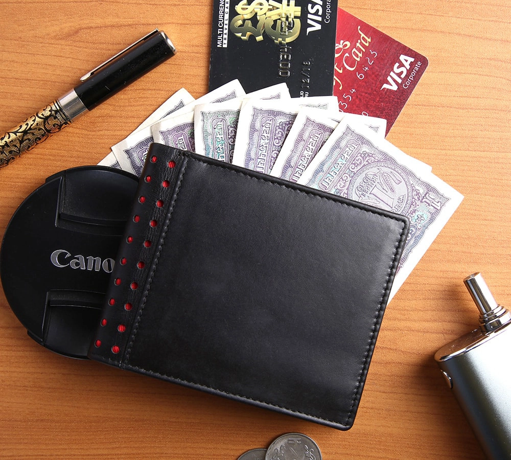 Brooklyn Bridge Genuine Leather Wallet for Men with Coin Pocket – RFID Safe VT Bifold Wallet BB-MW-793-CW-FG-VTL-YS-BLACK 1