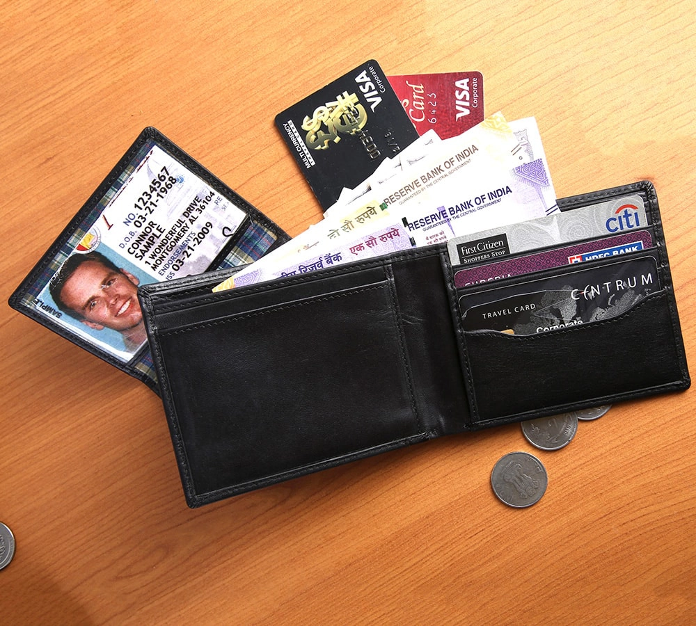 Brooklyn Bridge Genuine Leather Wallet for Men with Coin Pocket – RFID Safe VT Bifold Wallet BB-MW-793-CW-FG-VTL-YS-BLACK 1